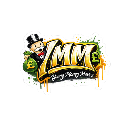 Young Money Moves (YMM) Kiss-Cut Sticker — Money Graffiti Logo