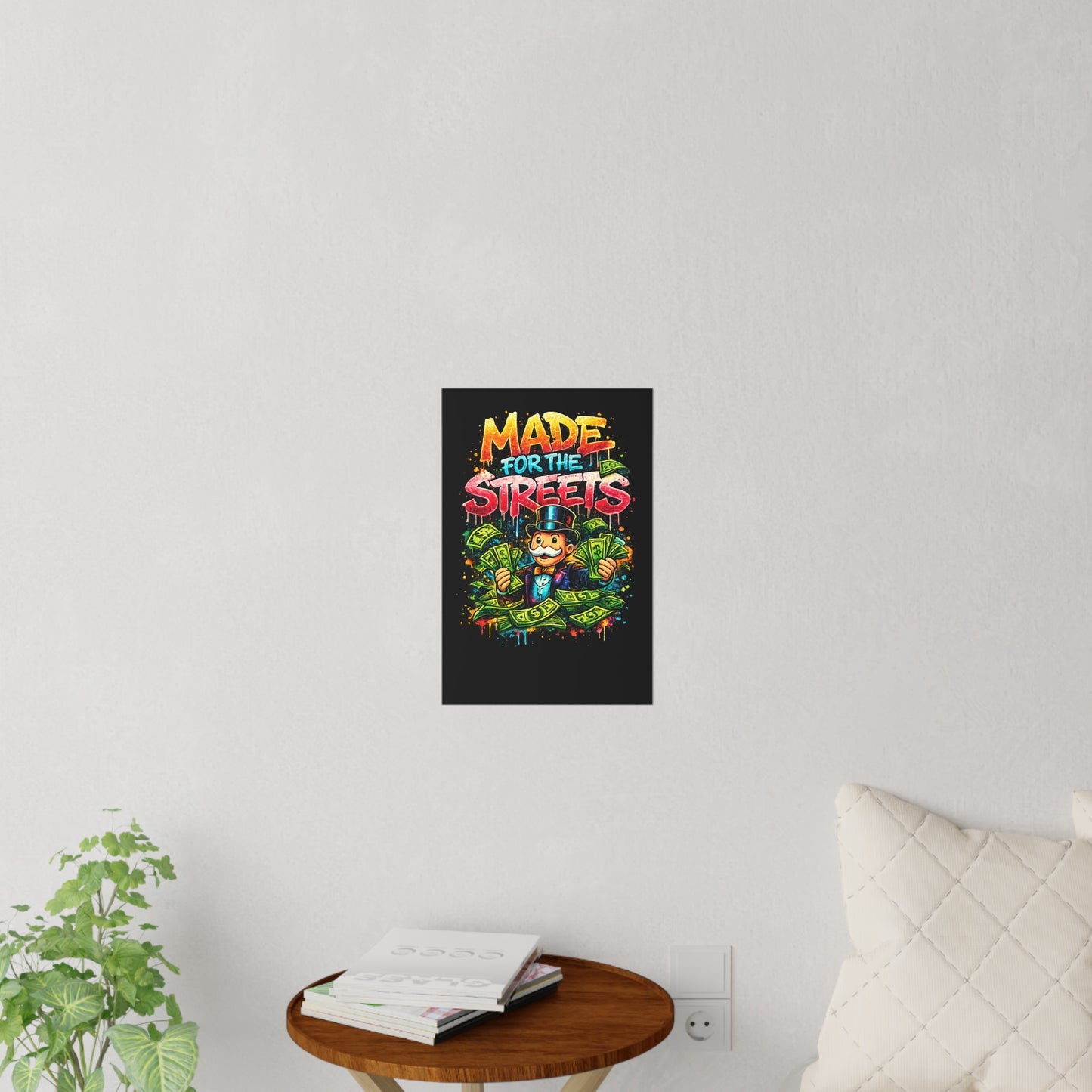 Made for the Streets Wall Decal — Monopoly-Inspired Money Graffiti Sticker