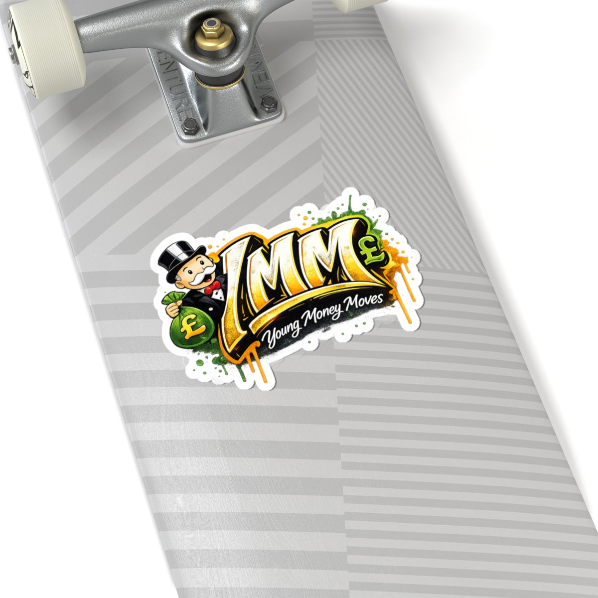 Young Money Moves (YMM) Kiss-Cut Sticker — Money Graffiti Logo