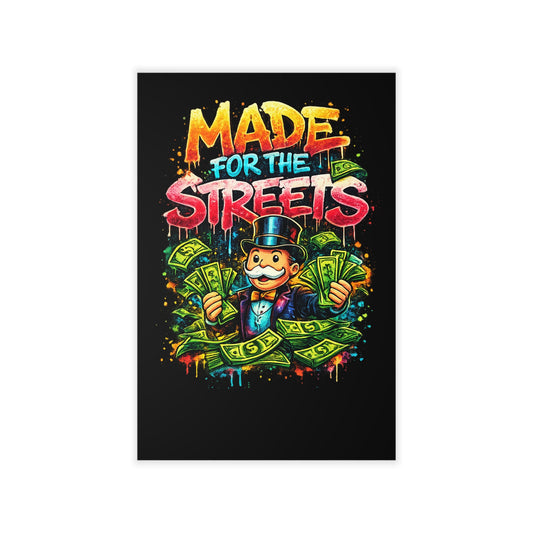 Made for the Streets Wall Decal — Monopoly-Inspired Money Graffiti Sticker