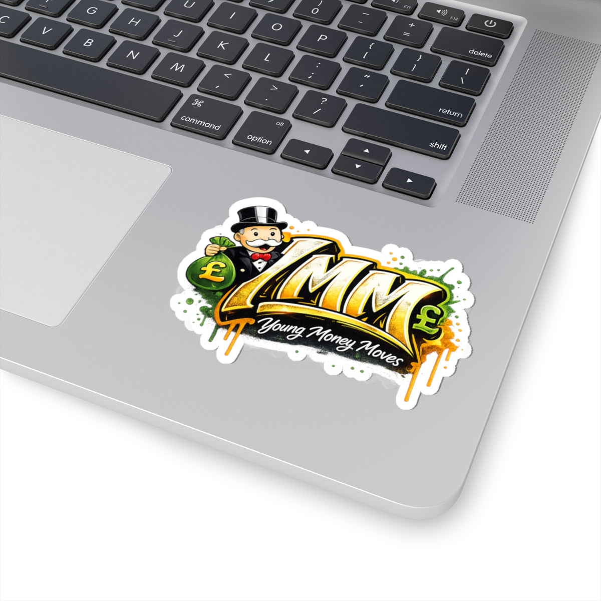 Young Money Moves (YMM) Kiss-Cut Sticker — Money Graffiti Logo